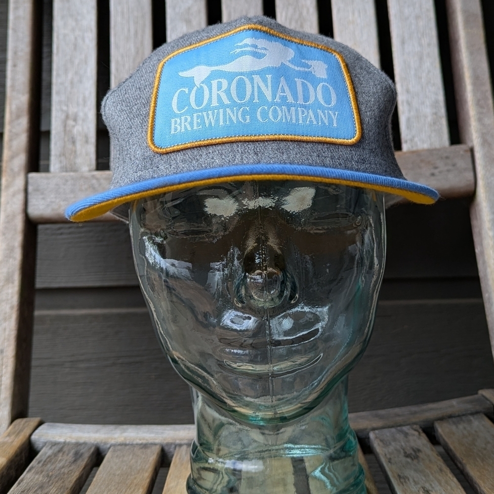 NWOT Coronado Brewing Company Mermaid Wool Snapback Hat One Size Gray Baby Blue